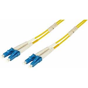 Opt. prespojni kabel LC/LC duplex 9/125µm OS2, LSZH, žuti, 30,0 m