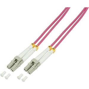 Opt. prespojni kabel LC/LC duplex 50/125µm OM4, LSZH, ljubičasti, 7,5 m