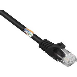 U/UTP prespojni kabel Cat.5e PVC CCA AWG26, crni, 1,0m
