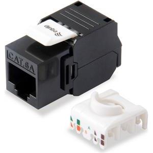 Modul Keystone RJ45 Cat.6a UTP, tool less, crni