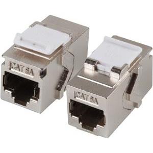 Modul Keystone RJ45 Cat.6a STP, Ž/Ž 1:1