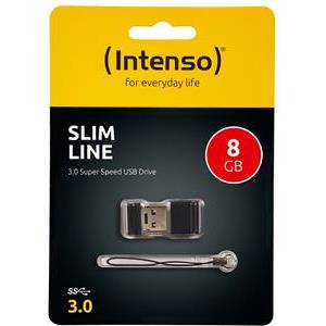 STICK 8GB USB 3.0 Intenso Slim Line Black