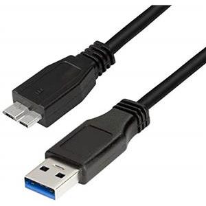 USB 3.0 kabel A->B Micro B M/M 1,0m, 2-struko oklopljen, crni