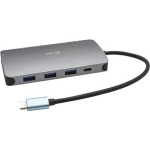 i-Tec USB-C Metal Nano Dock HDMI/VGA with LAN + Power Delivery 100 W - docking station - VGA, HDMI