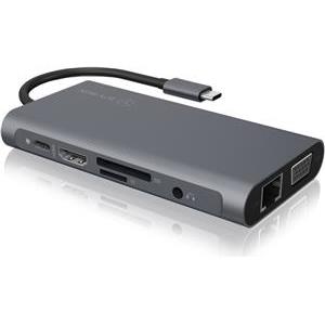 RaidSonic ICY BOX IB-DK4040-CPD - docking station - VGA, HDMI