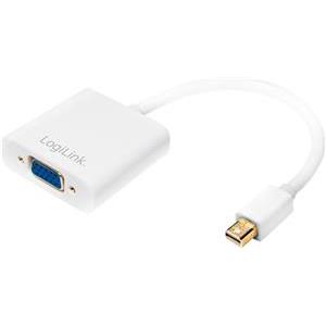 Adapter Mini DisplayPort M -> VGA Ž, 1080p, na kabelu 9 cm, bijeli