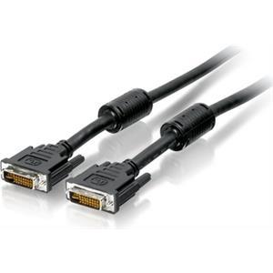 DVI-D (24+1) dual link kabel M/M 10,0m, molded with two ferrit cores, crni