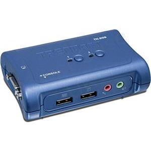 Trendnet TK-209K, 2-Port USB KVM Switch Kit w Audio, High quality 2048x1536 resolution, All required cabling included