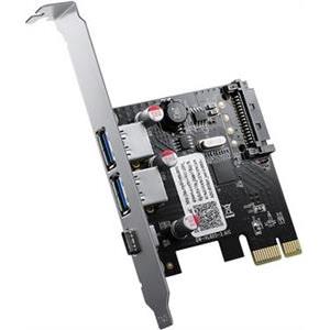 Expansion Card PCIe 3.0 x1, 3-port 2x USB 3.0, 1x USB-C, ORICO PNU-2A1C