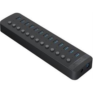 USB hub 13-port USB 3.0, Switch, Power supply, black, ORICO CT2U3-13AB