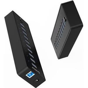 USB hub 10-port USB 3.0, Power supply, black, ORICO P10-U3