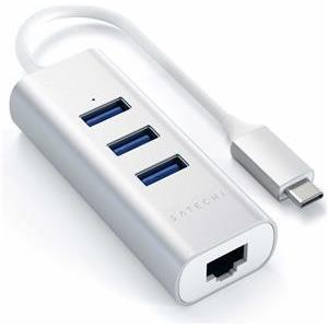 Satechi Aluminium TYPE-C Hub (3x USB 3.0,Ethernet) - Silver