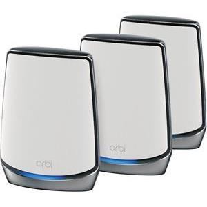 NETGEAR Orbi RBK853 WiFi 6 Mesh AX6000 WLAN-System mit Mesh-Router + 2x Satellit-Repeater