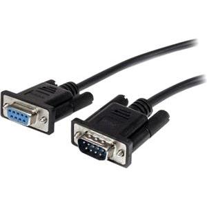  0.5m Black Straight Through DB9 RS232 Serial Cable - DB9 RS232 Serial Extension Cable - Male to Female Cable - 50cm (MXT10050CMBK) - serial extension cable - 50 cm