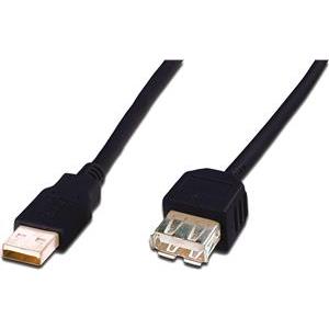 Cable Digitus USB2 A/A 3.00m M/F black
