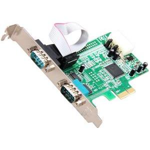 StarTech.com 2 Port Native PCI Express RS232 Serial Adapter Card with 16550 UART - serial adapter - PCIe - RS-232 x 2