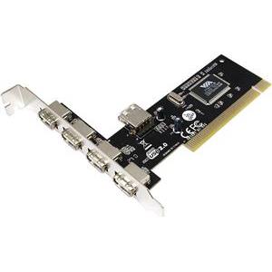 LogiLink PCI Card USB 2.0 4+1 Port - USB adapter - 5 ports