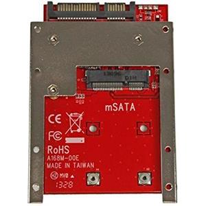 mSATA SSD to 2.5in SATA Adapter Converter - mSATA to SATA Adapter for 2.5in bay with Open Frame Bracket and 7mm Drive Height (SAT32MSAT257) - storage controller - SATA 6Gb/s - SATA 6Gb/s