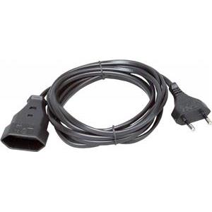 LogiLink power extension cable - Europlug to Europlug - 1 m