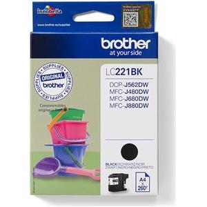 Brother LC221BK - black - original - ink cartridge