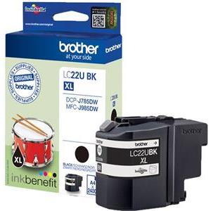 Brother LC22UBK - XL - black - original - ink cartridge