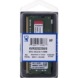 Memorija za prijenosno računalo Kingston DRAM 8GB 3200MHz DDR4 Non-ECC CL22 SODIMM 1Rx16 KVR32S22S6/8