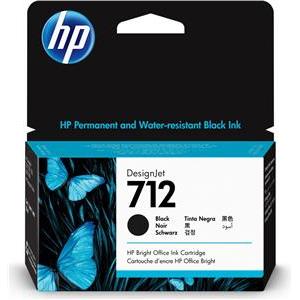 HP 712 - black - original - DesignJet - ink cartridge