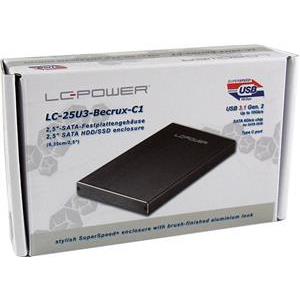 LC Power LC-25U3-Becrux-C1 - storage enclosure - SATA 6Gb/s - USB 3.1 (Gen 2)