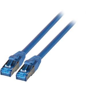 Patchkabel CAT6a RJ45 S/FTP 1m Blue