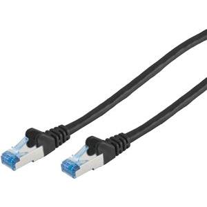 Patchkabel CAT6a RJ45 S/FTP 0,5m Black