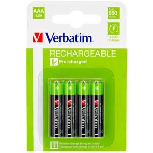 Verbatim AAA punjive baterije, 950mAh (4 komada)