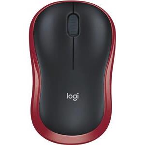 Miš Logitech Wireless M185, optički, bežični, 1000dpi, crveni