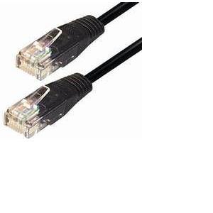 Kabel mrežni UTP, Cat. 5e, 1m, CCA, 26AWG, Savitljivi, Crni