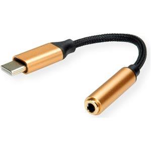 Roline GOLD adapter USB-C - 3.5mm audio, M/F, 0.13m