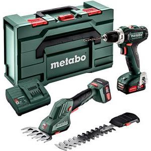 Metabo Combo Set BS12 Akku Bohrschrauber und SGS 12 Q Akku Grasschere