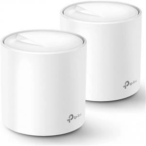 TP-Link AX3000 Deco X60 (2-pack), Dual-Band Mesh Wi-Fi 6, 574Mbps/2402Mbps (2.4GHz/5GHz), 802.11ax/ac/n/a/b/g, 2×G-LAN, Deco App