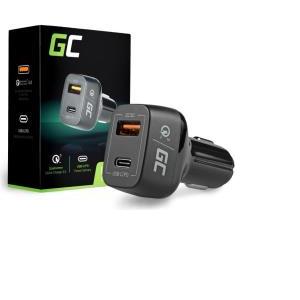 Green Cell auto punjač (CAD33), 1×USB-C, 1× USB Quick Charge