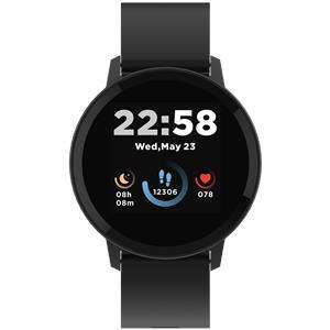 Smart watch, 1.3inches IPS full touch screen, Round watch, IP68 waterproof, multi-sport mode, BT5.0, compatibility with iOS and android, black , Host: 25.2*42.5*10.7mm, Strap: 20*250mm, 45g