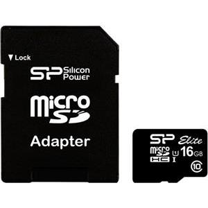 SILICON POWER Micro SDHC 16GB + Adapter