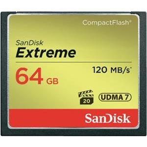 Memorijska kartica SanDisk 64GB Extreme Compact Flash (CF) 120MB/s, 85MB/s write, UDMA7, SDCFXSB-064G-G46