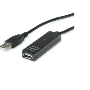 Roline VALUE USB2.0 aktivni produžni kabel A-A, M/F, 30m