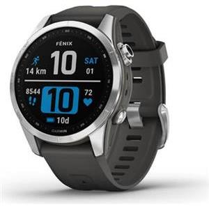 Pametni sat GARMIN Fenix 7S, HR, GPS, multisport, grafitno sivi remen, 010-02539-01