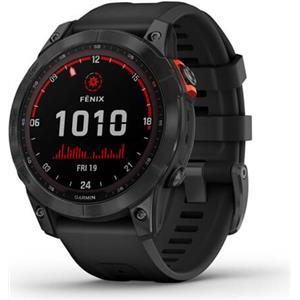 Pametni sat GARMIN Fenix 7 Solar, HR, GPS, multisport, crni/crni remen, 010-02540-11