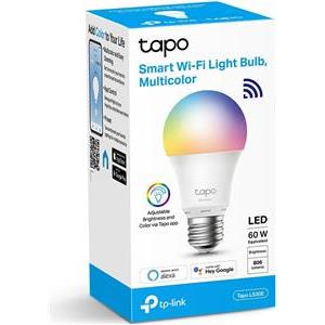 TP-Link Tapo L530E Smart Wi-Fi Light Bulb, Multicolor, 2.4 GHz, IEEE 802.11b/g/n, E27 Base, 220–240 V, 50/60 Hz, 2,500 K – 6,500 K, Multicolor, No Hub Required, Voice Control (works with Amazon Alexa 