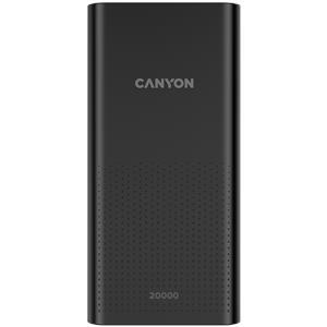 CANYON PB-2001 Power bank 20000mAh Li-poly battery, Input 5V/2A , Output 5V/2.1A(Max), 144*69*28.5mm, 0.440Kg, Black