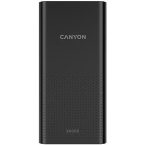 CANYON PB-2001 Power bank 20000mAh Li-poly battery, Input 5V/2A , Output 5V/2.1A(Max), 144*69*28.5mm, 0.440Kg, Black
