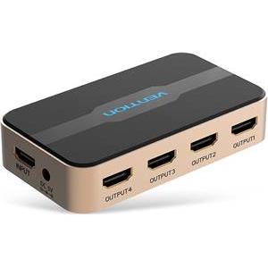 Vention HDMI Splitter 1 In 4 Out Black
