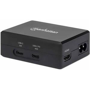 Docking station MANHATTAN, USB-C PD 45W, HDMI, 2x USB 3.2, USB-C, crni