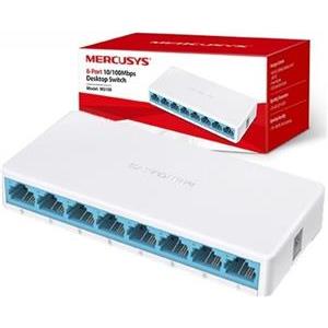 Mercusys 8-port mini Desktop preklopnik (Switch), 8×10/100M RJ45 ports, plastično kućište