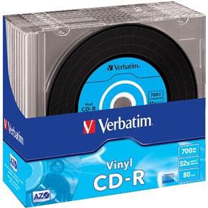 CD-R Verbatim, Kapacitet 700MB Vinyl, 10 komada, Brzina 48x